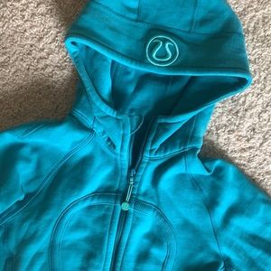 Teal blue lululemon zip up